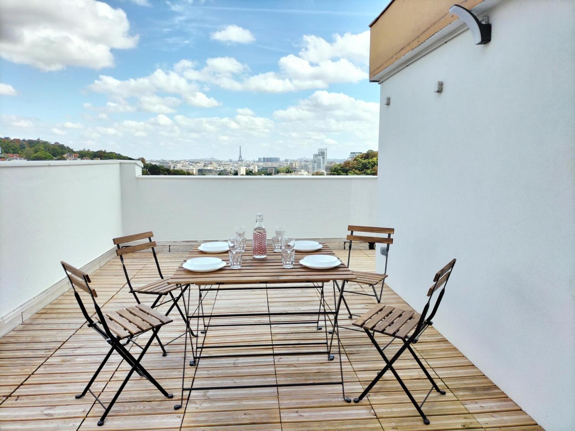Penthouse Vue Tour Eiffel, Pres Chateau Versailles Appartement